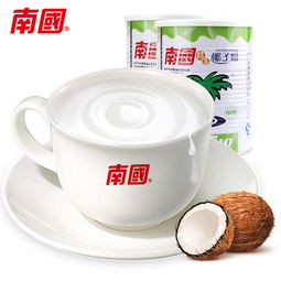 海南特產(chǎn) 南國(guó)食品 醇香椰子粉450gx2罐早餐速溶沖飲椰子椰汁粉粉